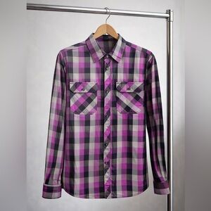 Purple and Black Checkered Men's Shirt • Eighty Eight